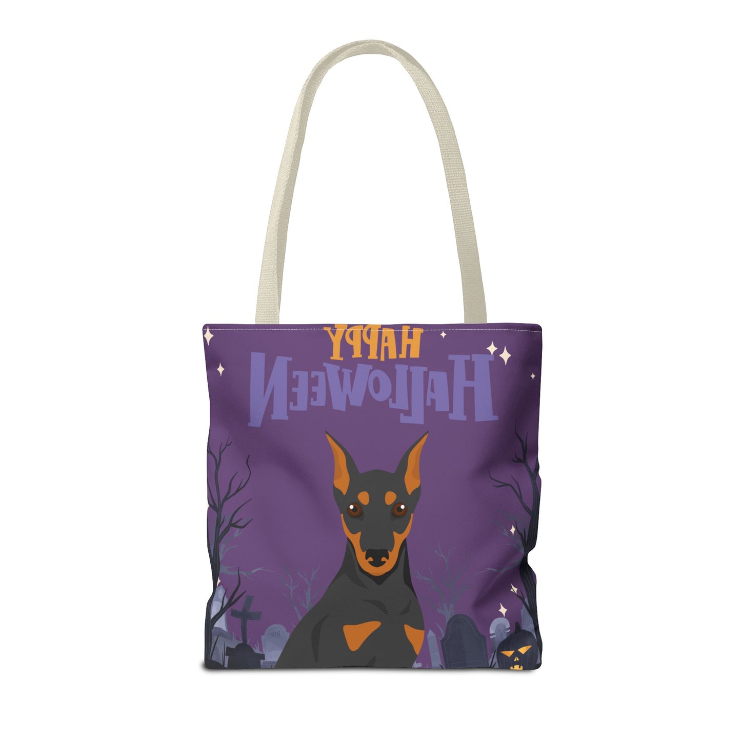 German Pinscher Dog Happy Halloween Tote Bag 16x16