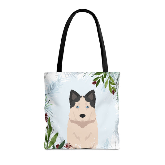 Yakutian Laika Dog Christmas Holiday Tote Bag 16x16