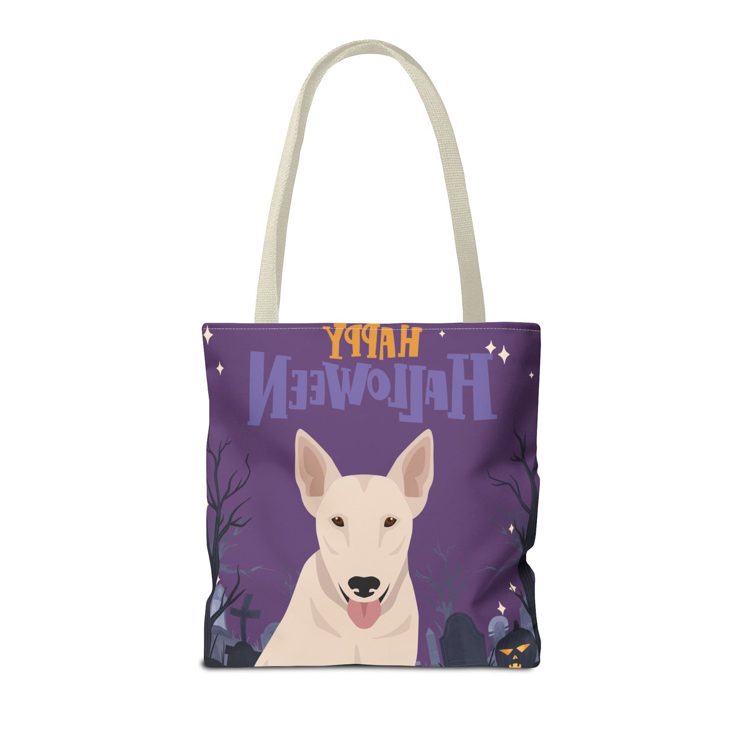 Bull Terrier Dog Happy Halloween Tote Bag 16x16