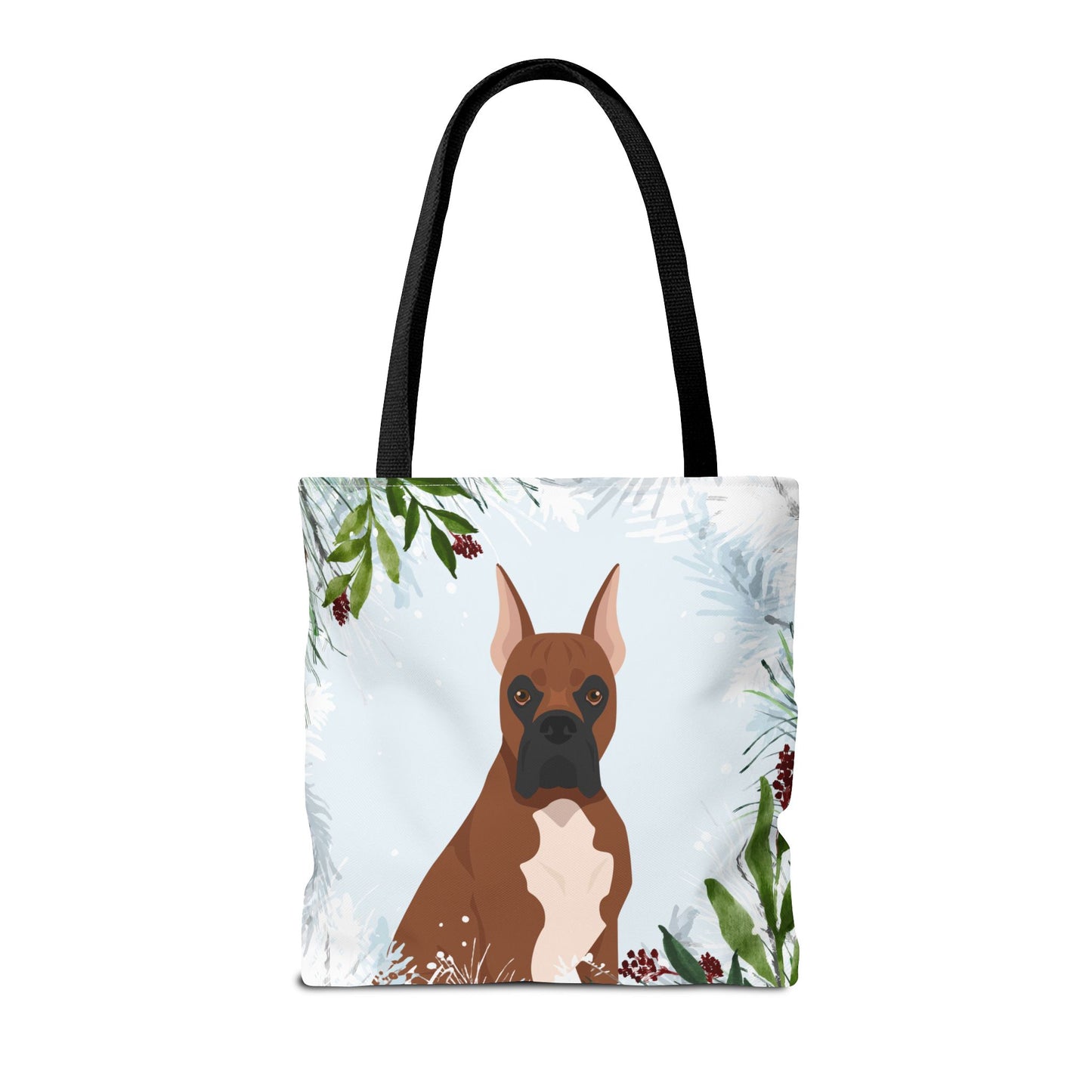 Boxer Dog Christmas Holiday Tote Bag 16x16
