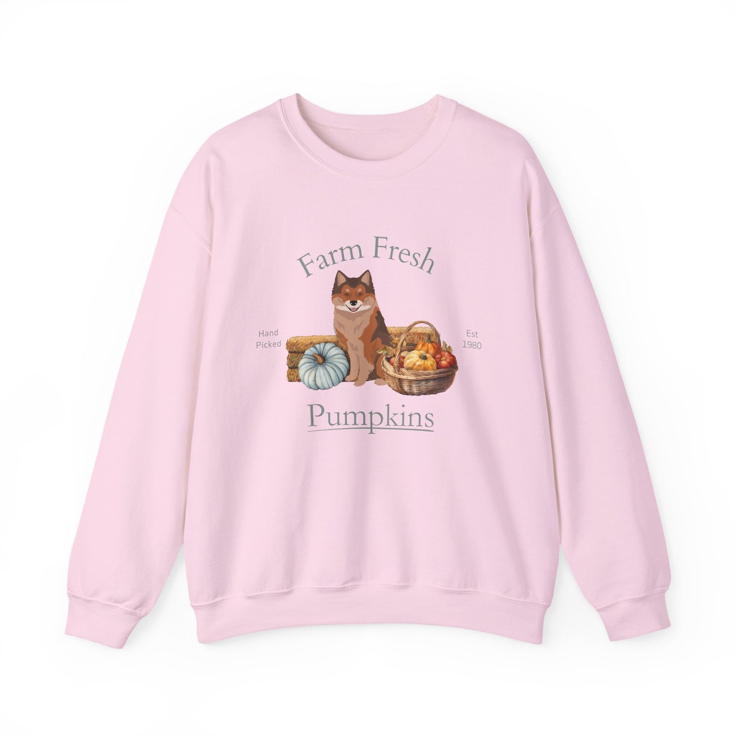 Nenets Herding Laika Dog Fall Farm Fresh Unisex Heavy Blend Crewneck Sweatshirt