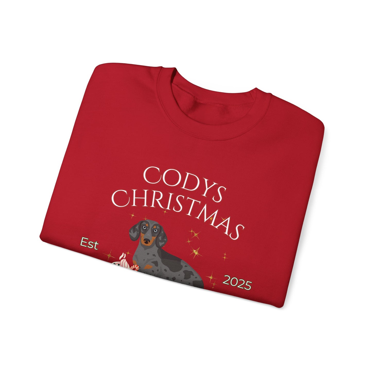 Dachshund Dog Christmas Social Club Unisex Heavy Blend Crewneck Sweatshirt Custom Name