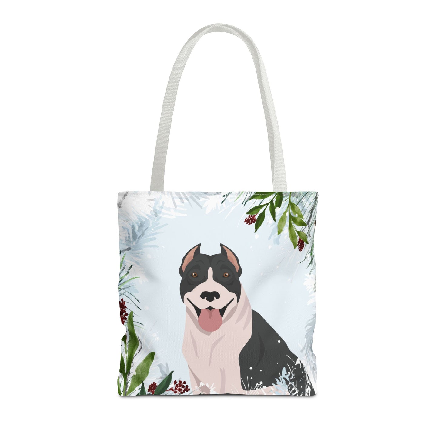 Pit Bull Dog Christmas Holiday Tote Bag 16x16