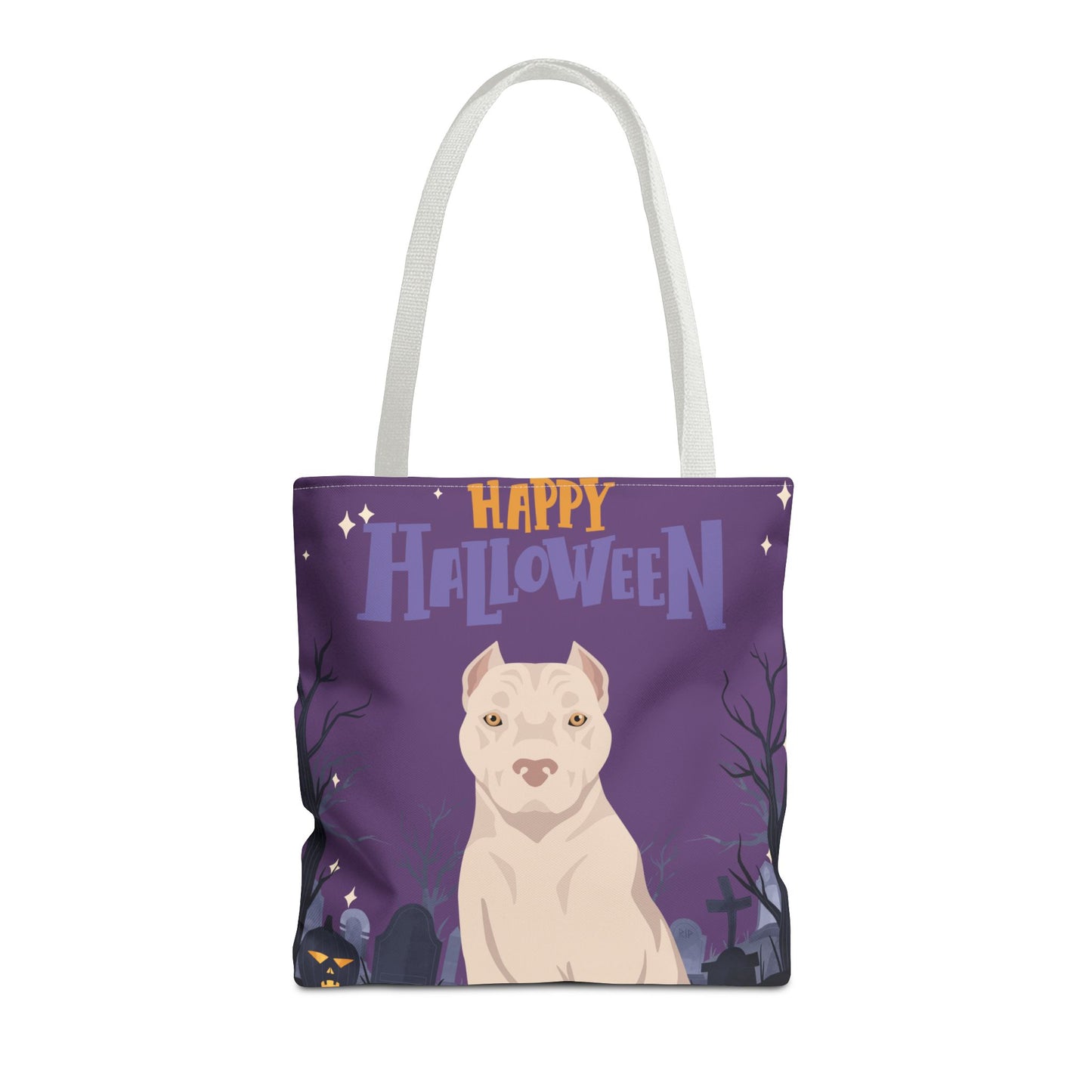 American Staffordshire Terrier Dog Happy Halloween Tote Bag 16x16