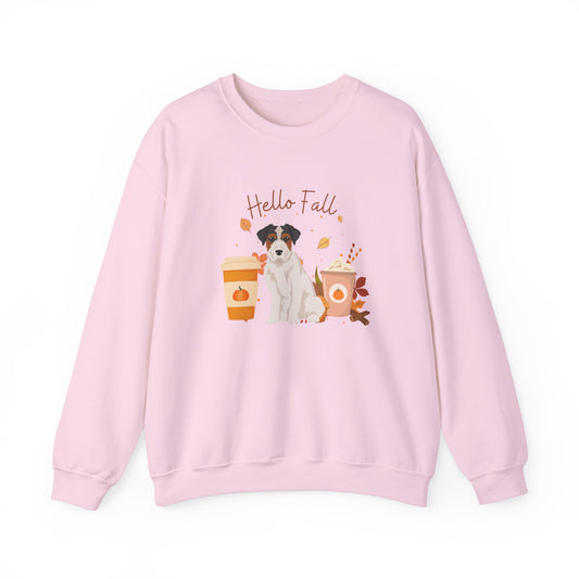Jack Russell Terrier Dog Fall Halloween Unisex Heavy Blend Crewneck Sweatshirt
