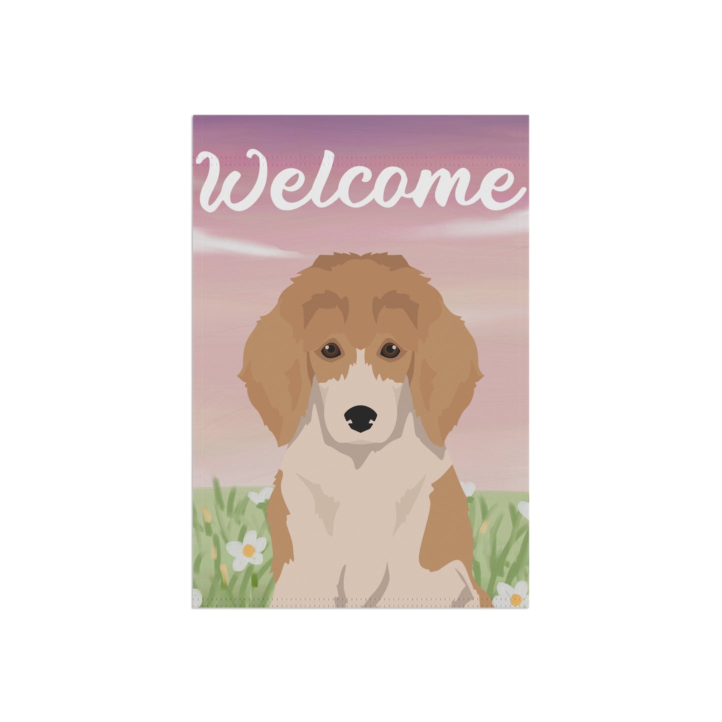 Poodle Dog Welcome Garden Flag