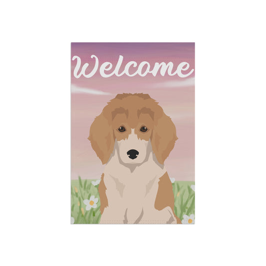 Poodle Dog Welcome Garden Flag