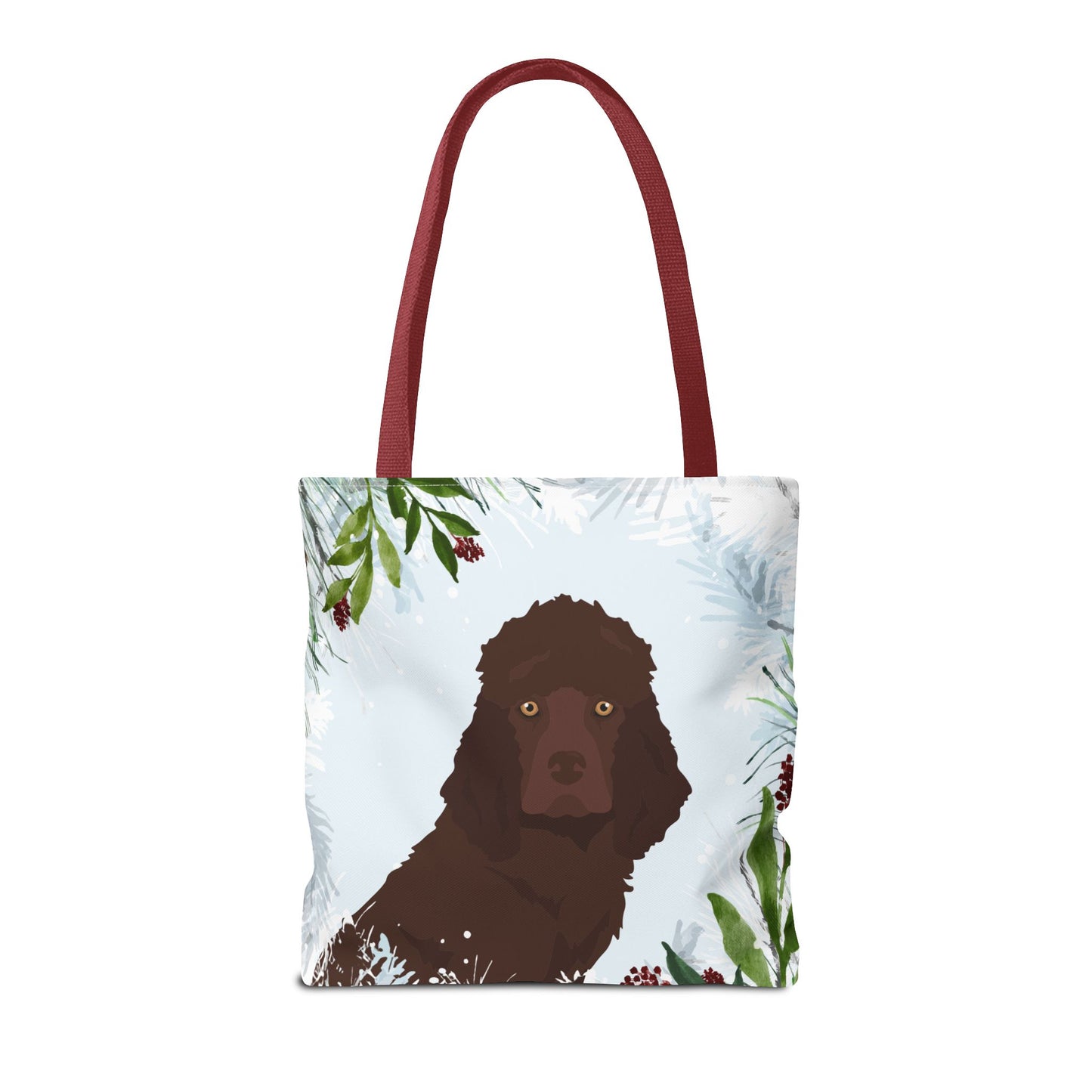 Irish Water Spaniel Dog Christmas Holiday Tote Bag 16x16