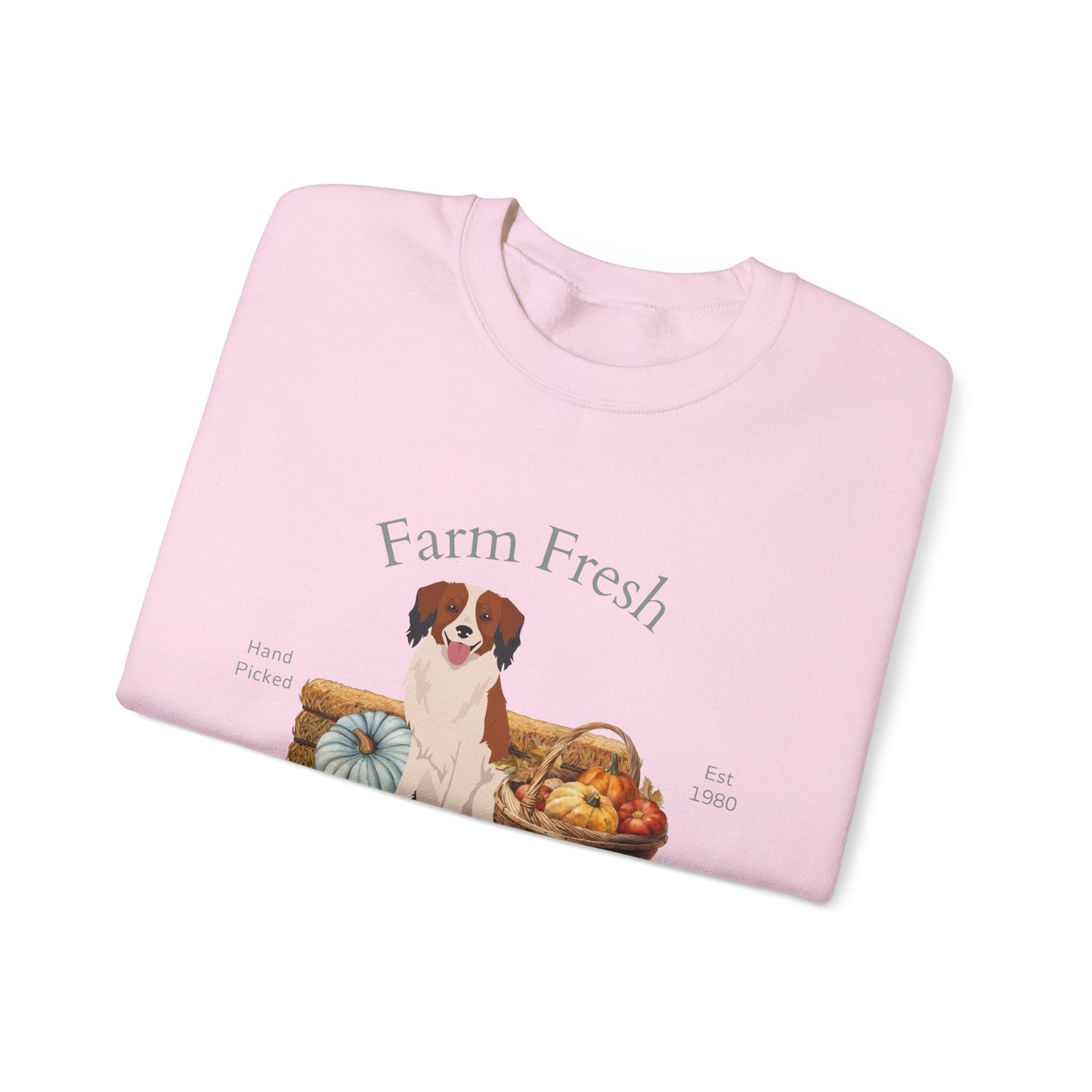 Kooikerhondje Dog Fall Farm Fresh Unisex Heavy Blend Crewneck Sweatshirt