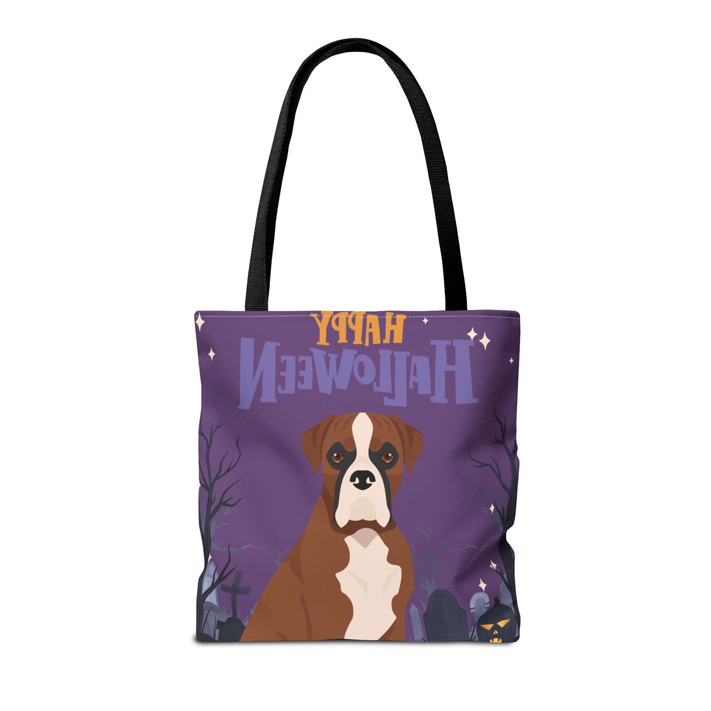 Boxer Dog Happy Halloween Tote Bag 16x16