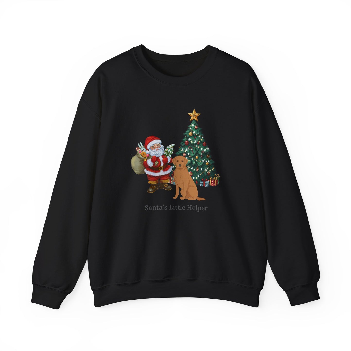 Labrador Retriever Dog Santa's Little Helper Unisex Heavy Blend Crewneck Sweatshirt