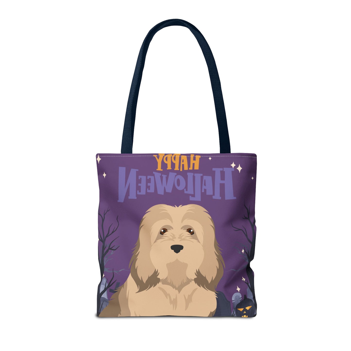 Havanese Dog Happy Halloween Tote Bag 16x16