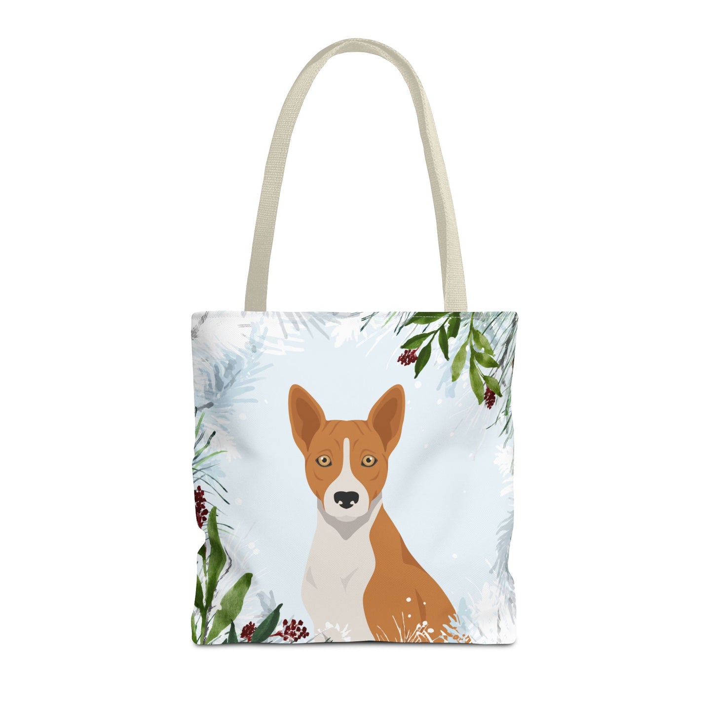 Basenji Dog Christmas Holiday Tote Bag 16x16