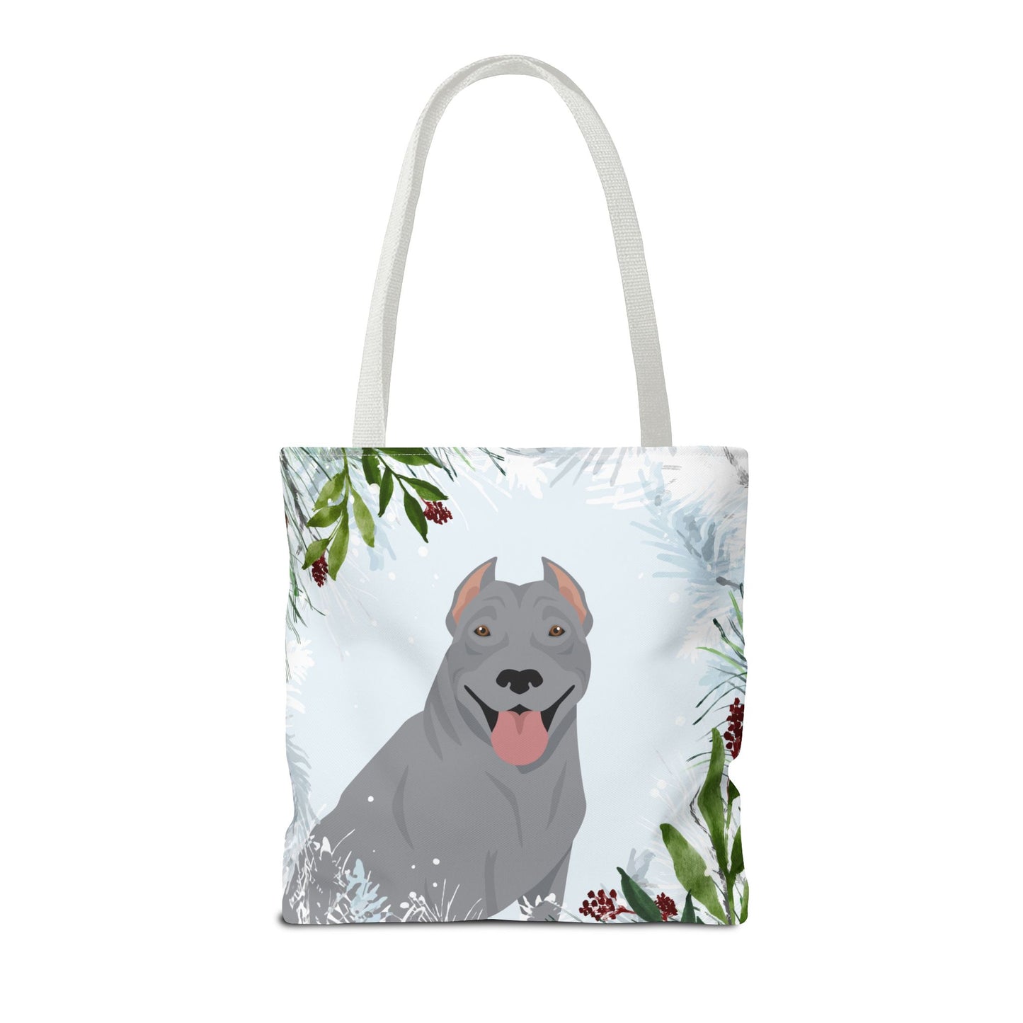 Pit Bull Dog Christmas Holiday Tote Bag 16x16