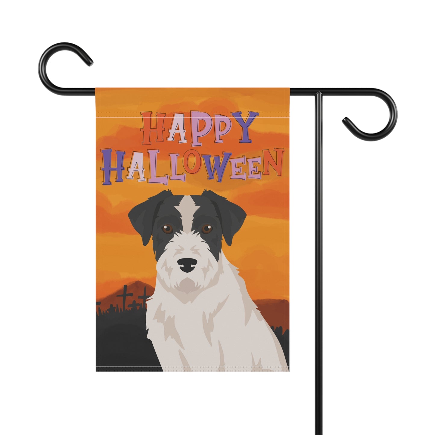 Jack Russell Terrier Dog Halloween Garden Flag