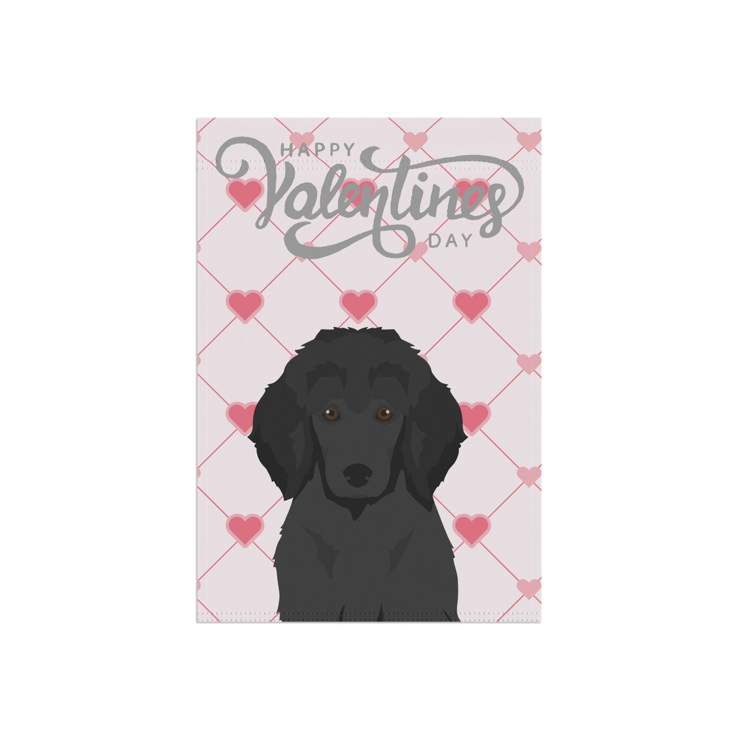 Poodle Dog Valentines Day Garden Flag