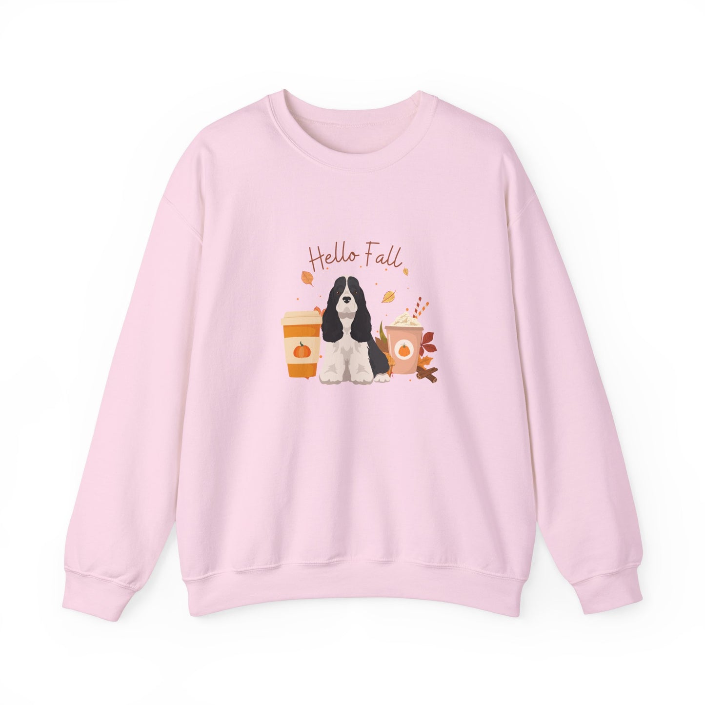 Cocker Spaniel Dog Fall Unisex Heavy Blend Crewneck Sweatshirt