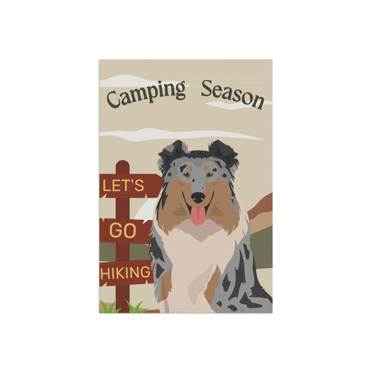 Collie Dog Camping Garden Flag