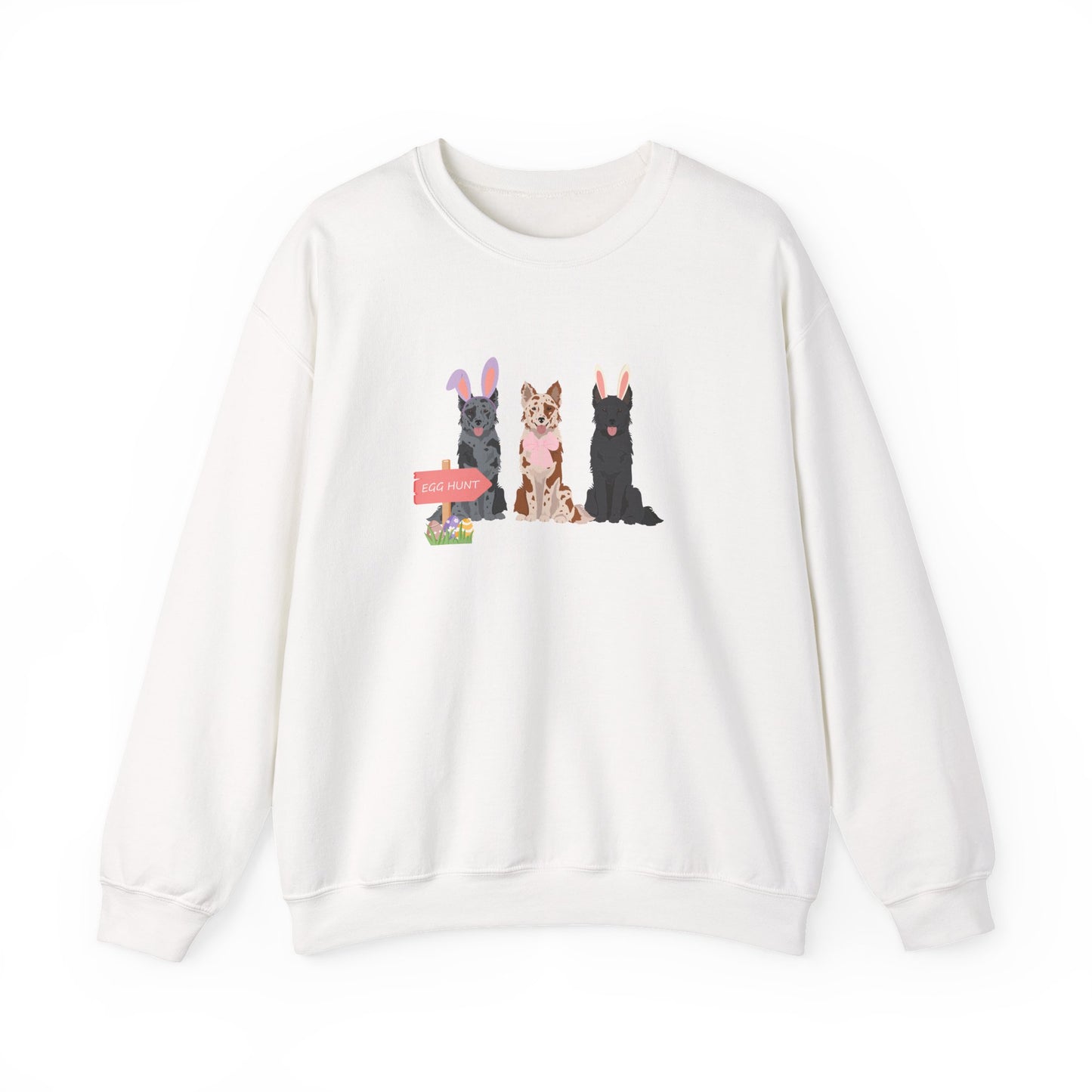 Mudi Dog Easter Unisex Heavy Blend Crewneck Sweatshirt, easter, Cute Dog Mom Gift