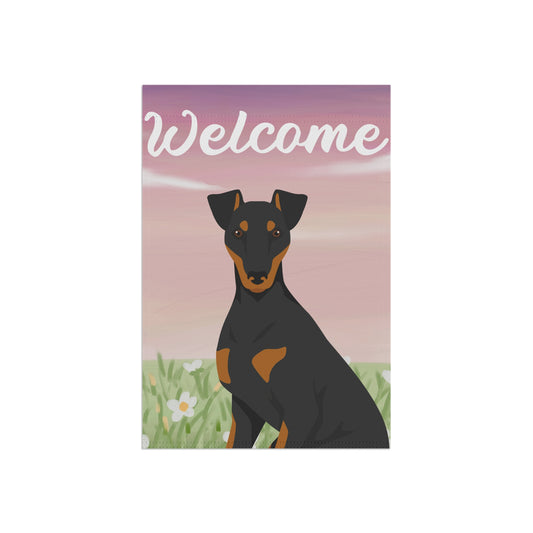 Manchester Terrier Dog Welcome Garden Flag