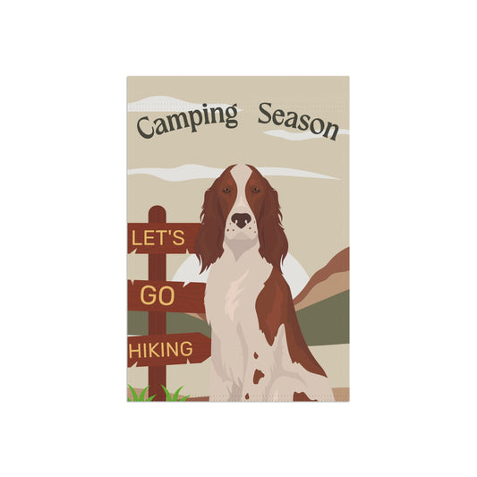 Irish Red and White Setter Dog Camping Garden Flag