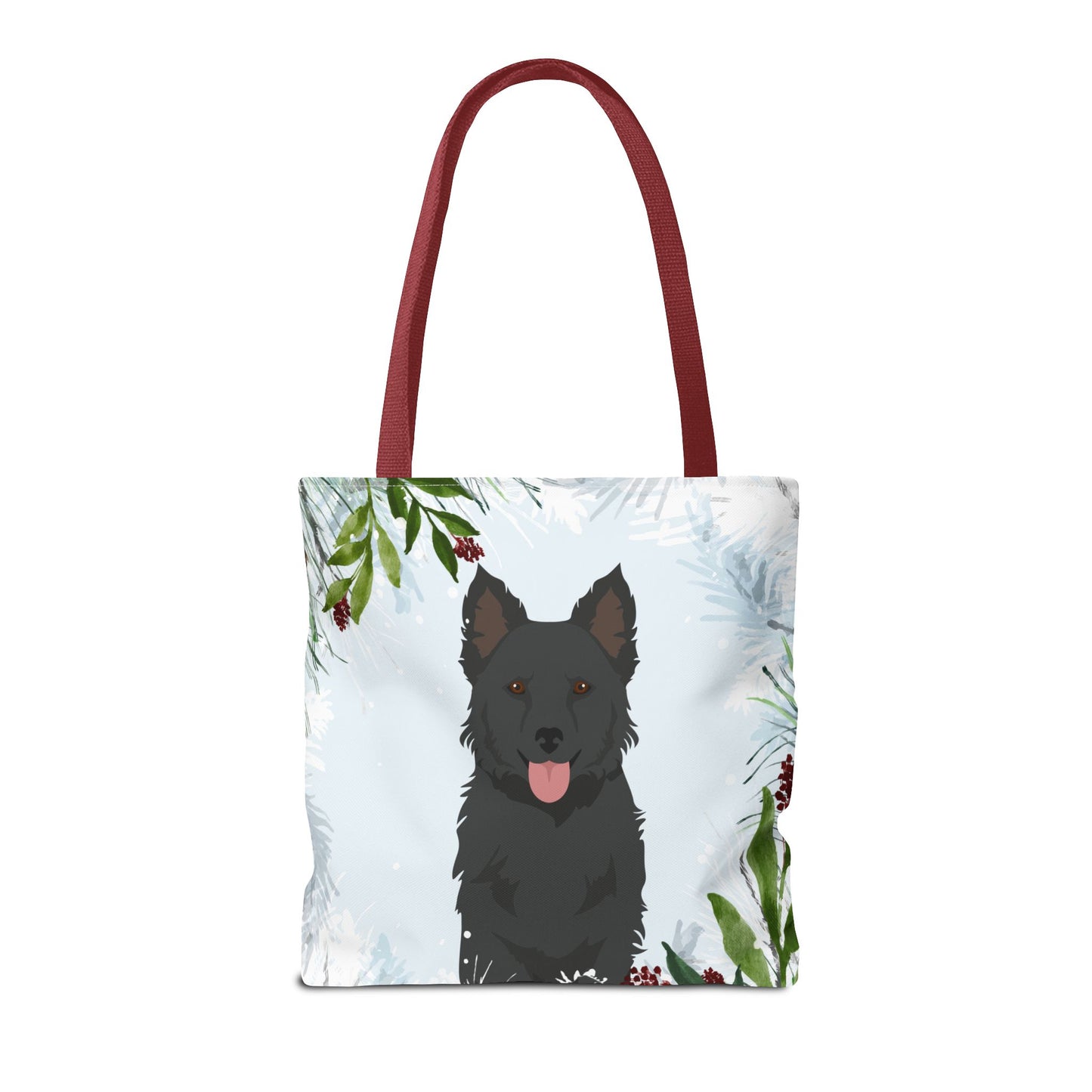 Mudi Dog Christmas Holiday Tote Bag 16x16