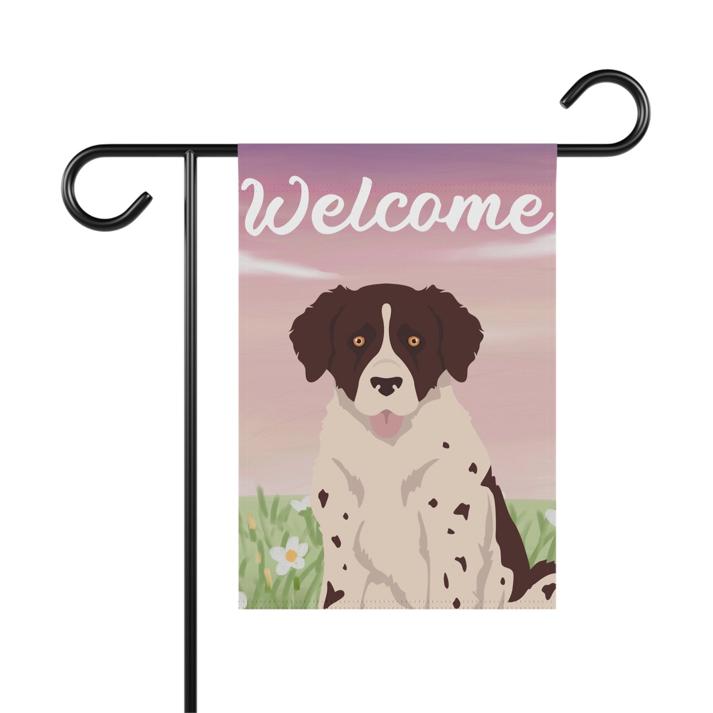Wetterhoun Dog Welcome Garden Flag