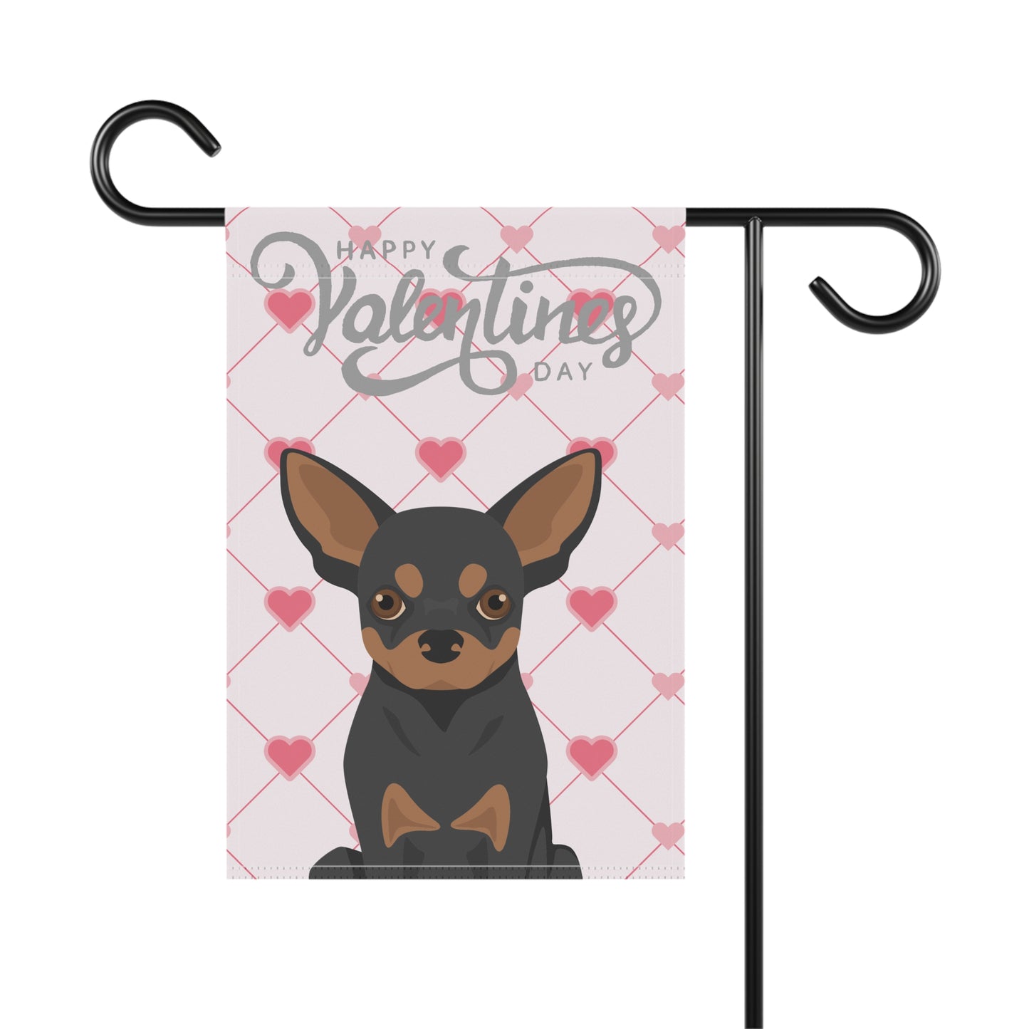 Chihuahua Dog Valentines Day Garden Flag