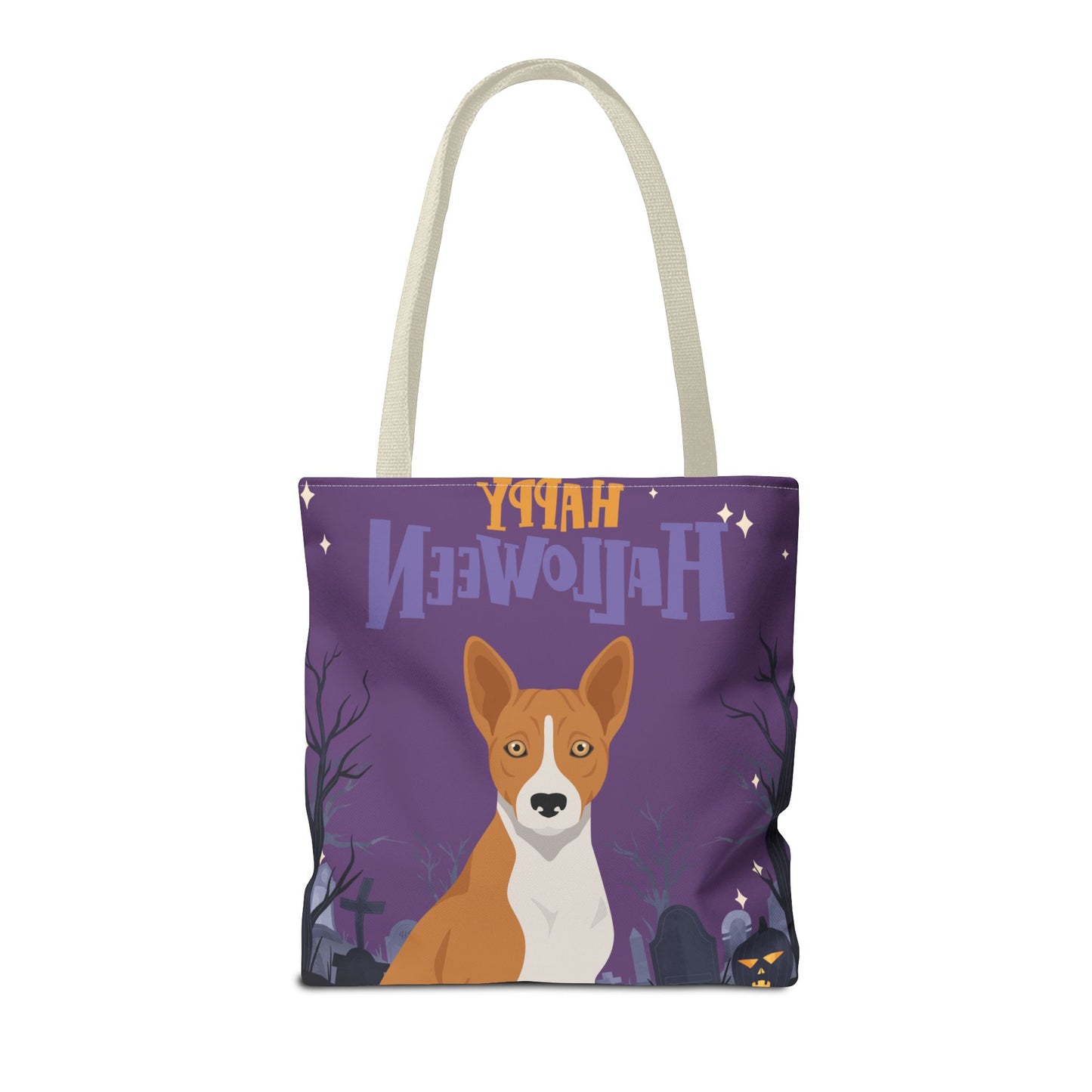 Basenji Dog Happy Halloween Tote Bag 16x16