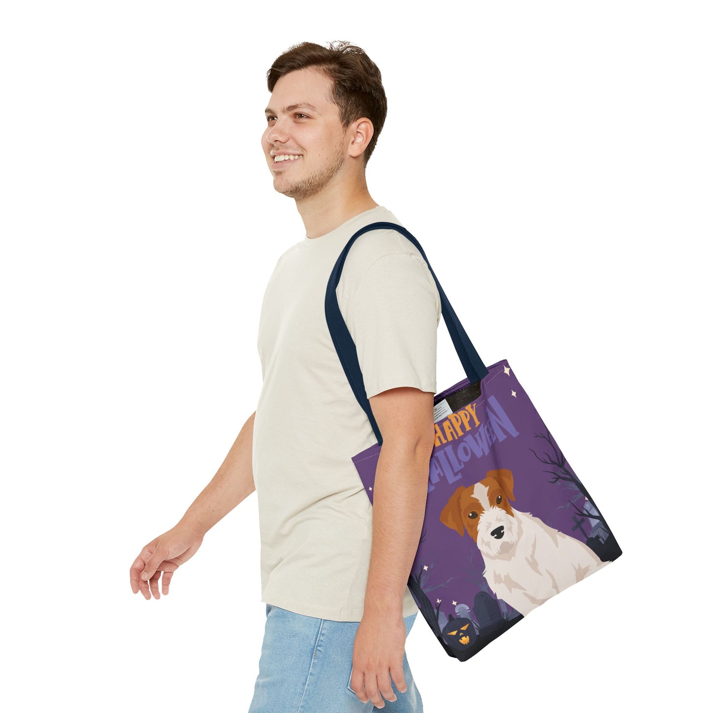 Jack Russell Terrier Dog Happy Halloween Tote Bag 16x16