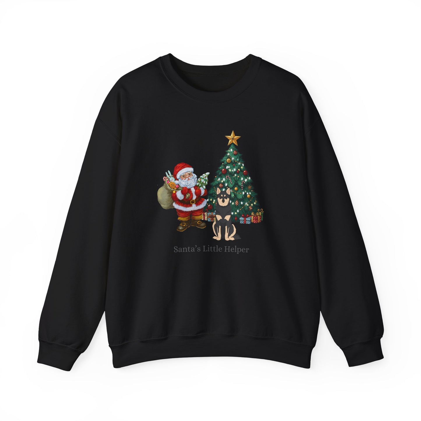 Lapponian Herder Dog Santa's Little Helper Unisex Heavy Blend Crewneck Sweatshirt