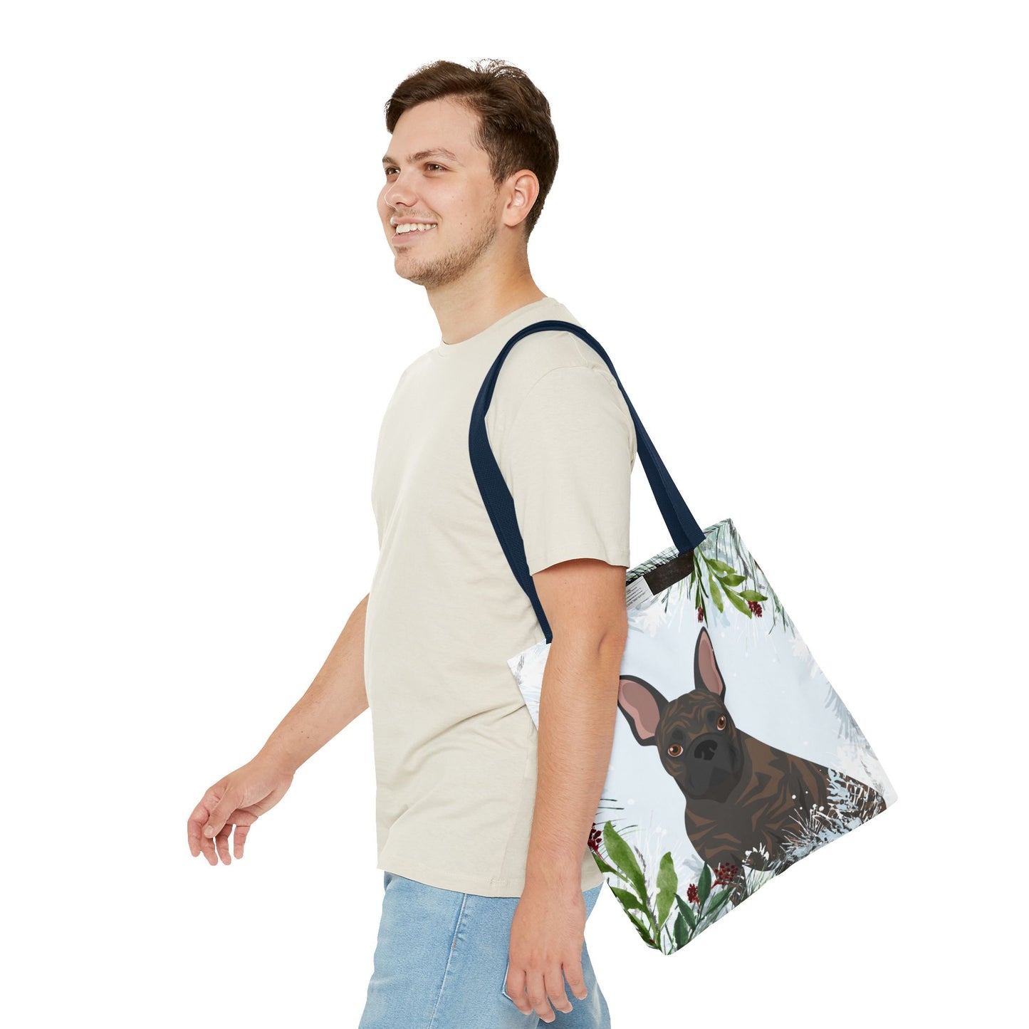 French Bulldog Dog Christmas Holiday Tote Bag 16x16