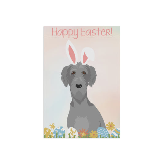 Irish Wolfhound Dog Happy Easter Garden Flag