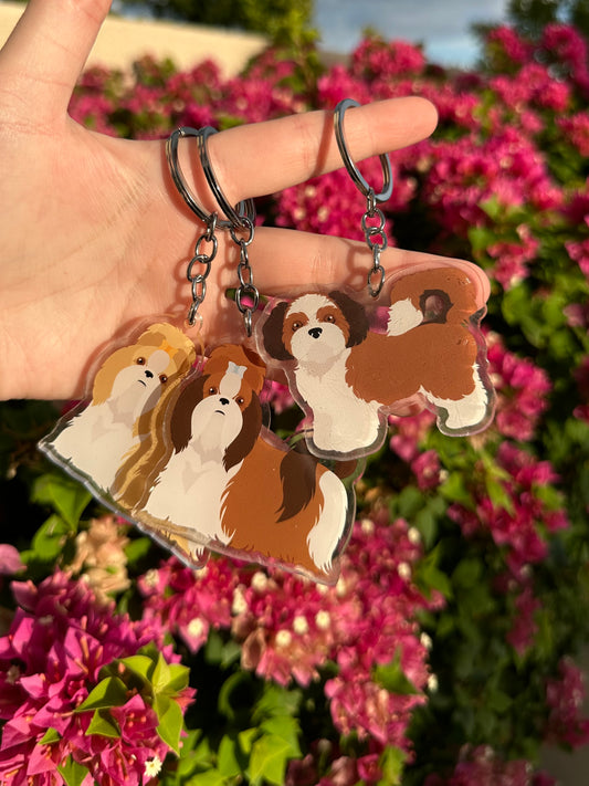 Shih Tzu Dog 2.5in Acrylic Keychain