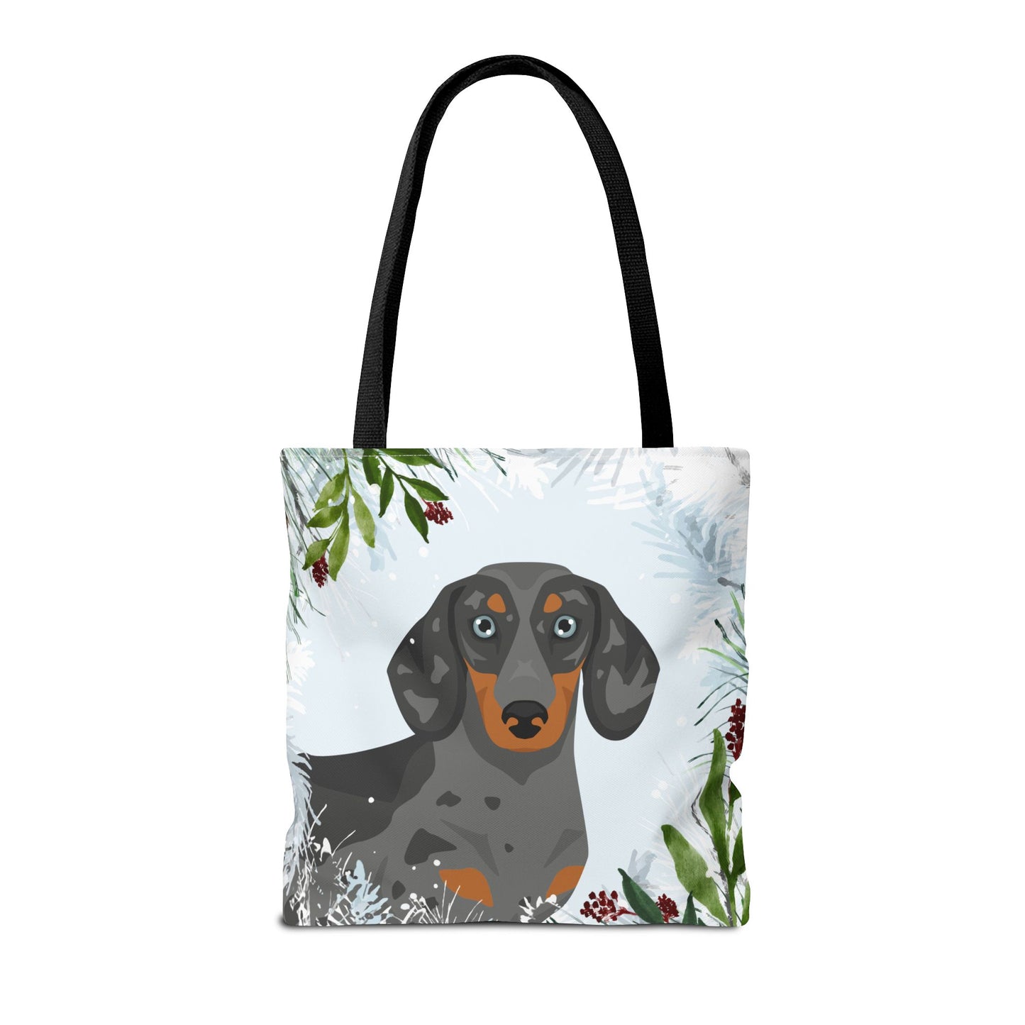 Dachshund Dog Christmas Holiday Tote Bag 16x16