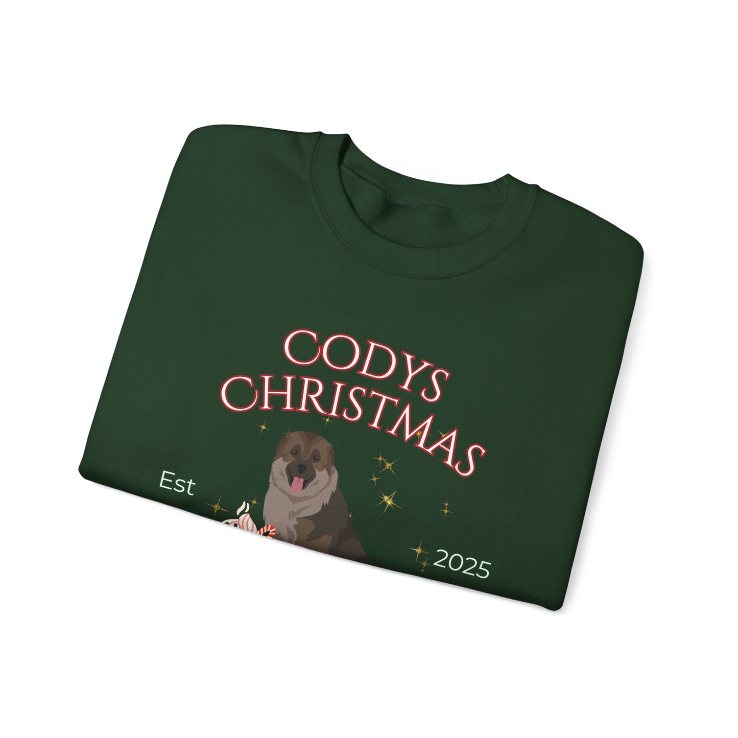 Caucasian Shepherd Dog Christmas Social Club Unisex Heavy Blend Crewneck Sweatshirt Custom Name