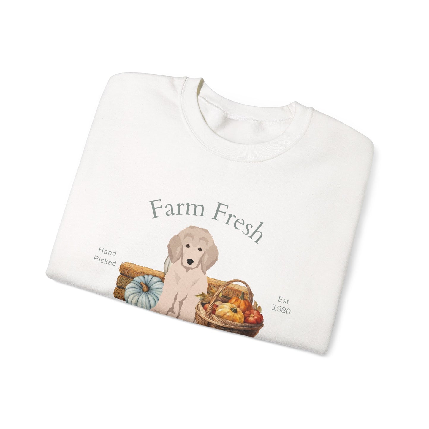 Poodle Dog Fall Farm Fresh Unisex Heavy Blend Crewneck Sweatshirt