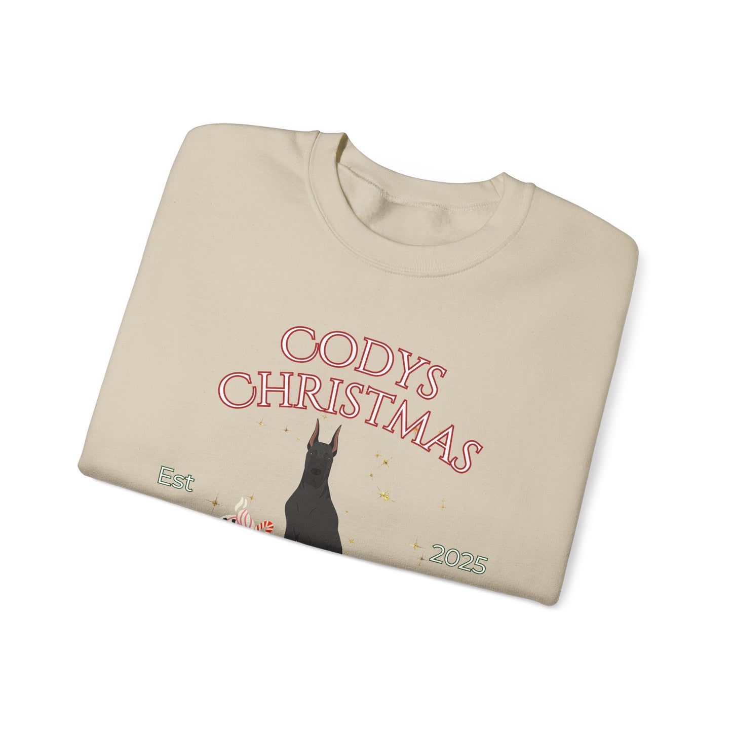 Great Dane Dog Christmas Social Club Unisex Heavy Blend Crewneck Sweatshirt Custom Name
