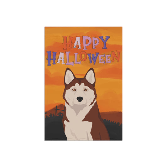 Alaskan Husky Dog Halloween Garden Flag
