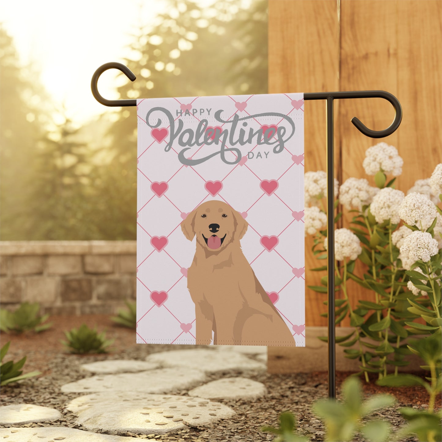 Hovawart Dog Valentines Day Garden Flag