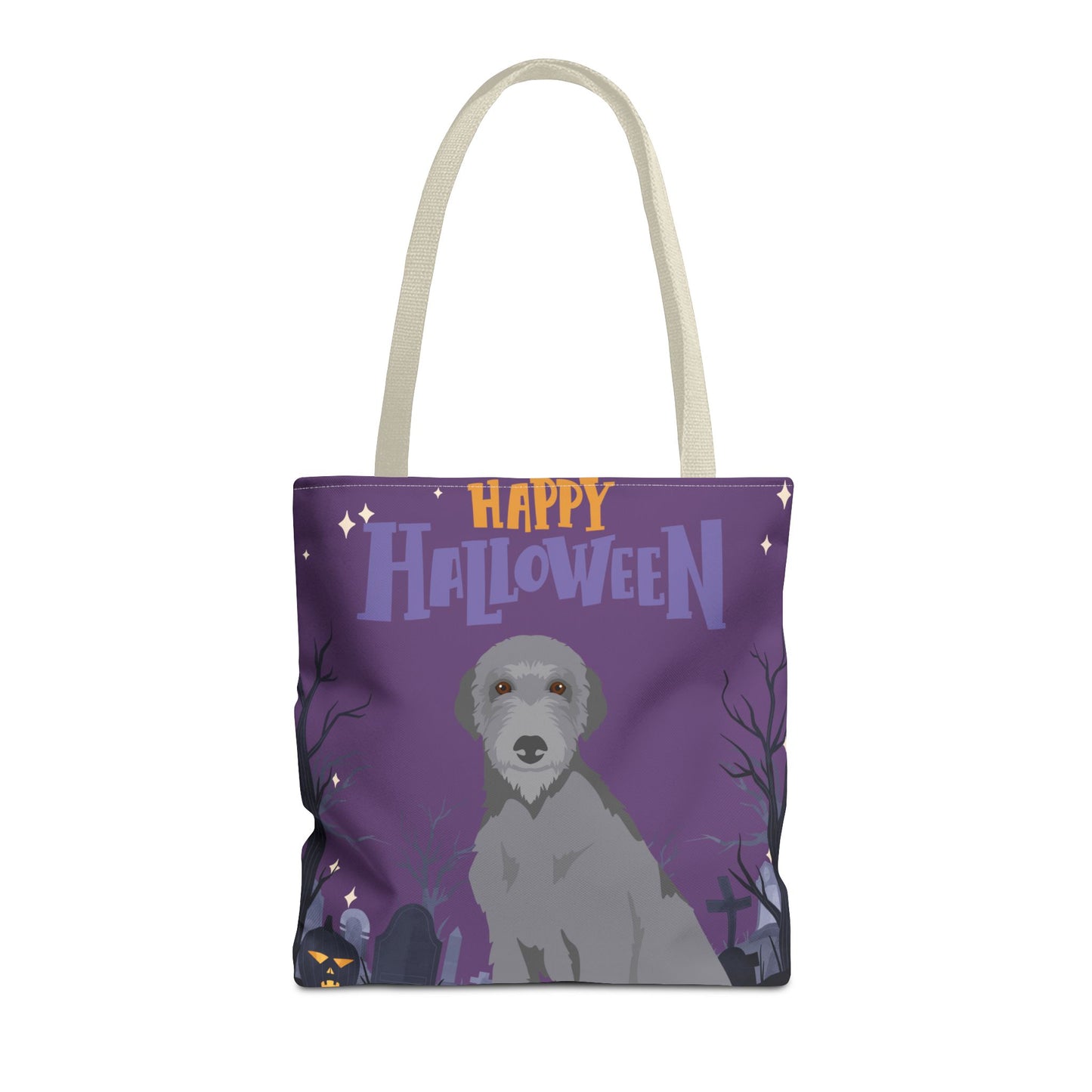 Scottish Deerhound Dog Happy Halloween Tote Bag 16x16