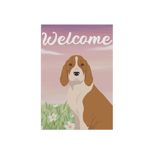 American English Coonhoud Dog Welcome Garden Flag