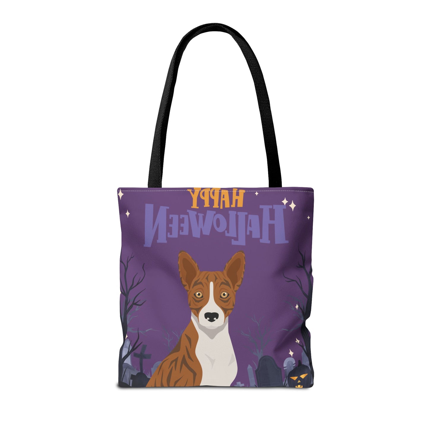 Basenji Dog Happy Halloween Tote Bag 16x16