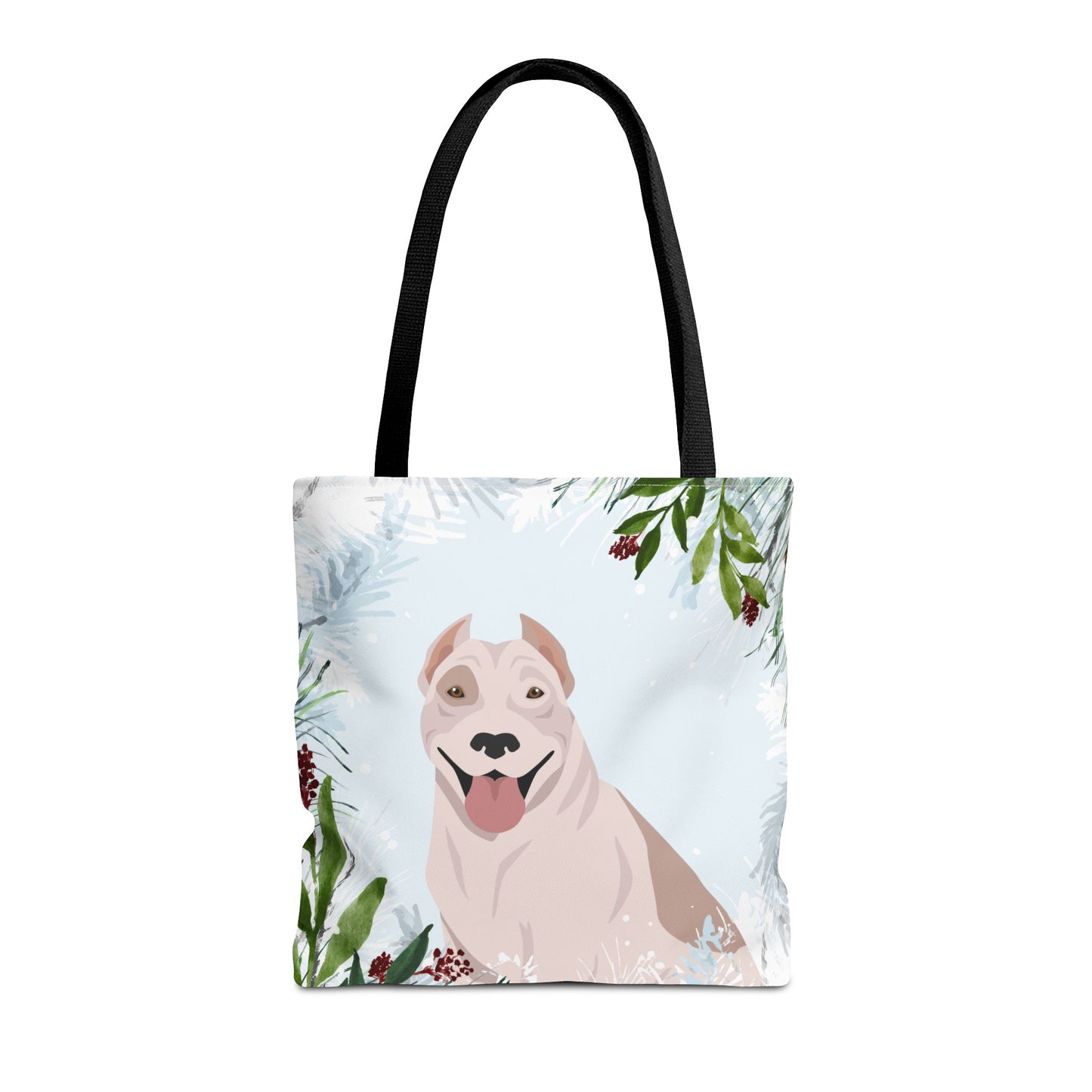 Pit Bull Dog Christmas Holiday Tote Bag 16x16