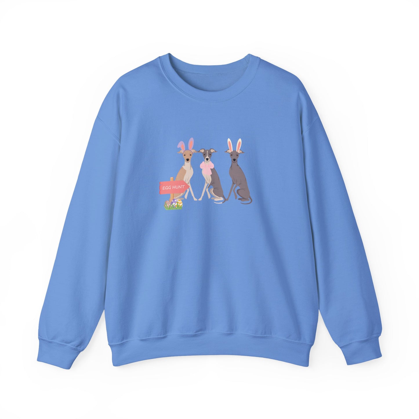 Italian Greyhound Dog Easter Unisex Heavy Blend Crewneck Sweatshirt, easter, Cute Dog Mom Gift