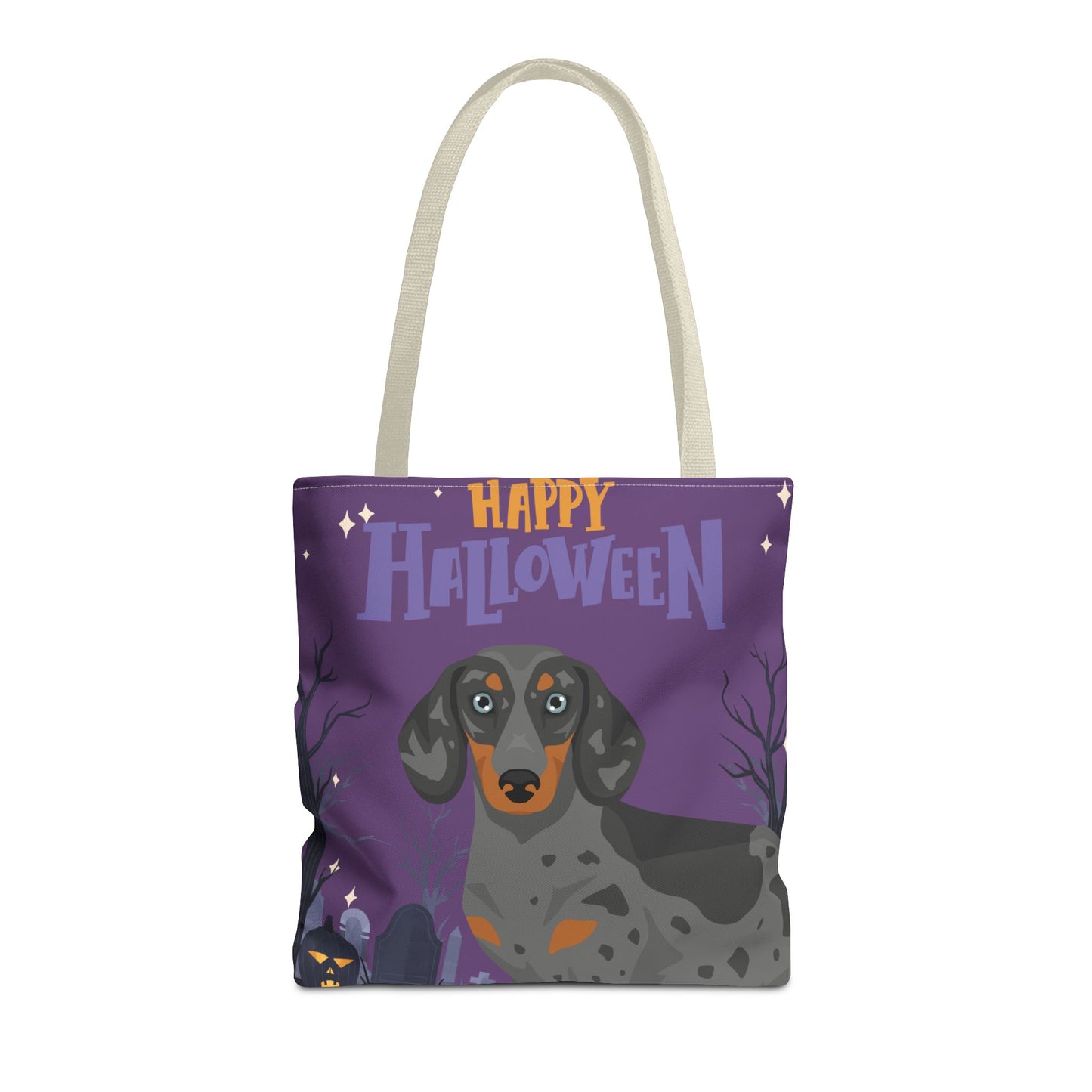 Dachshund Dog Happy Halloween Tote Bag 16x16