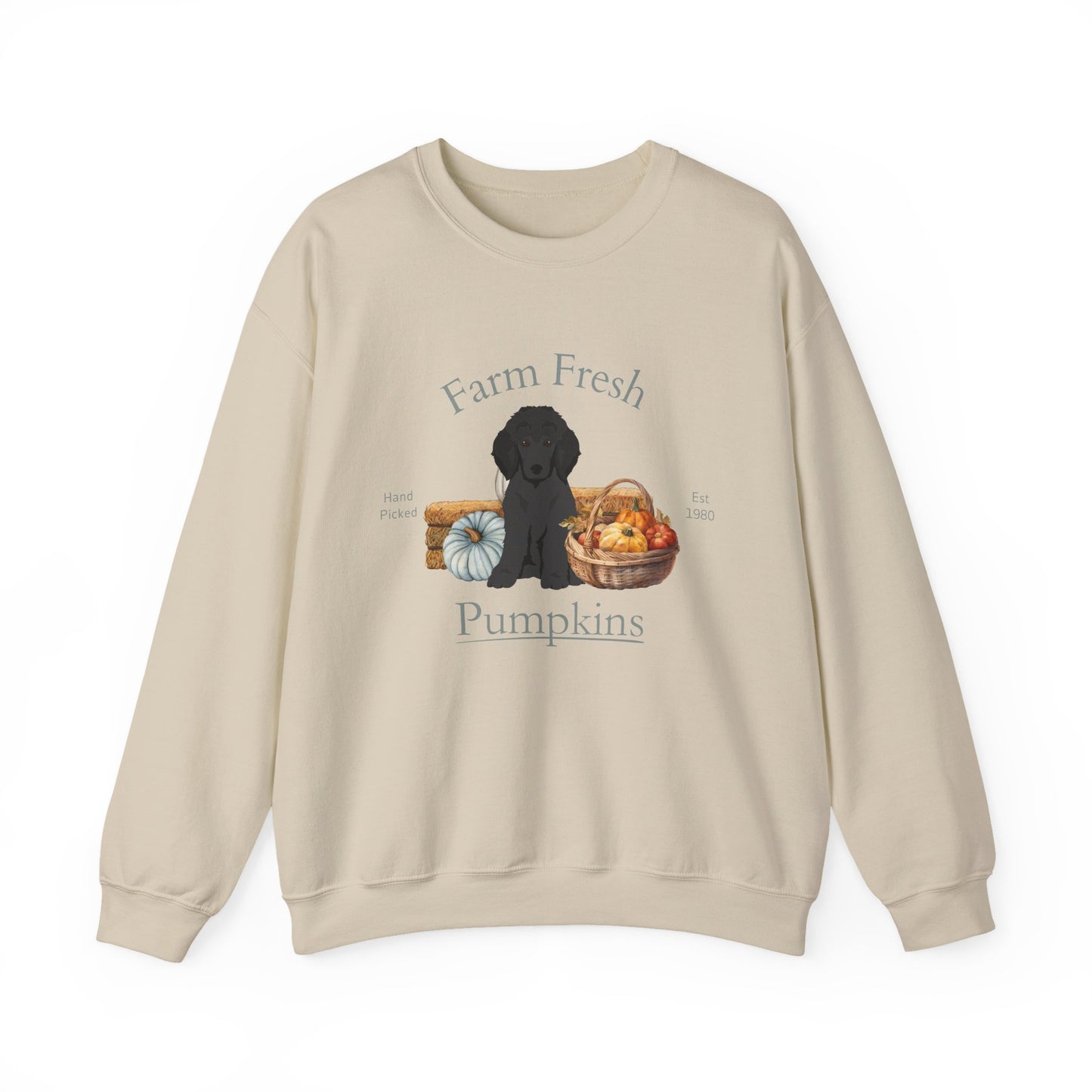 Poodle Dog Fall Farm Fresh Unisex Heavy Blend Crewneck Sweatshirt