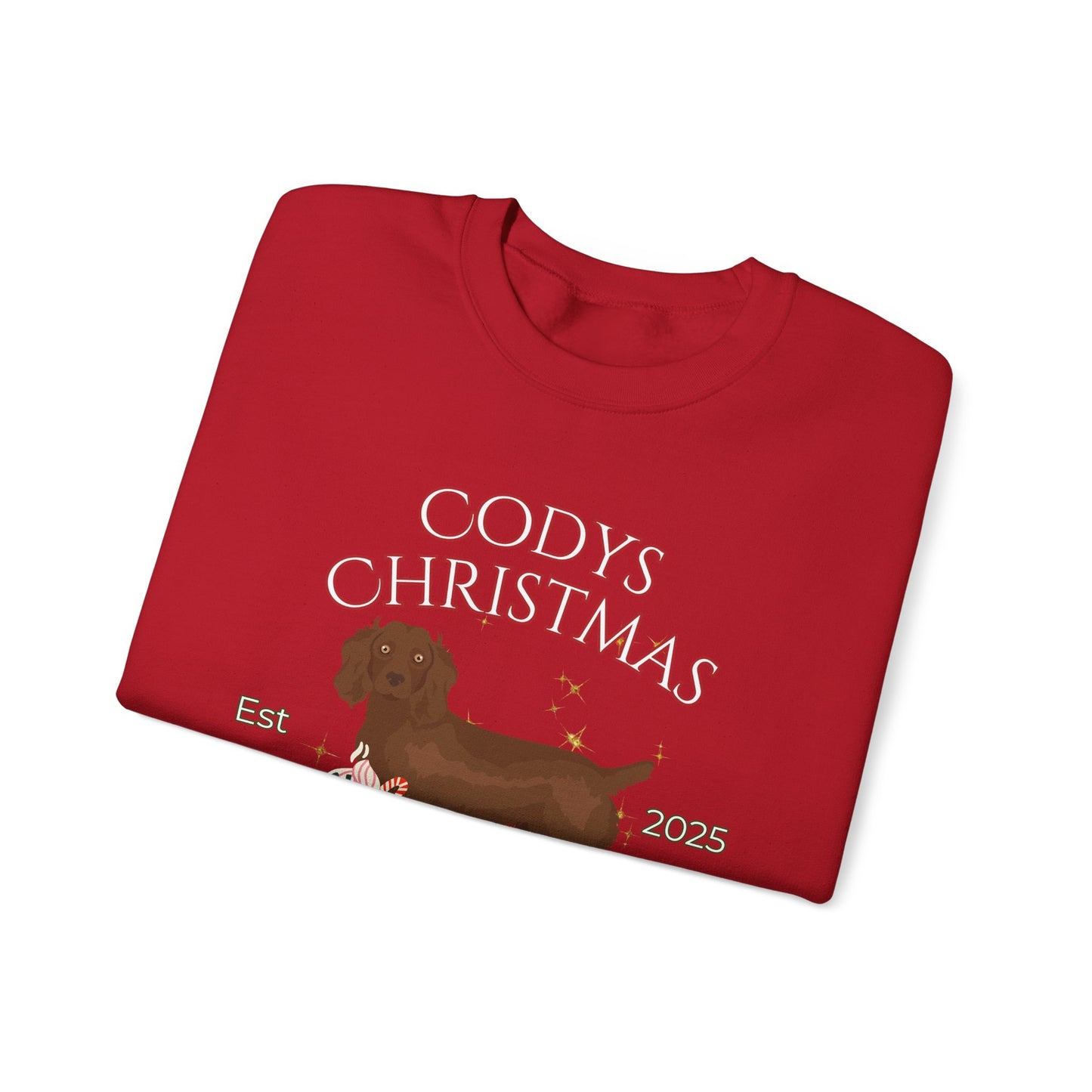 Boykin Spaniel Dog Christmas Social Club Unisex Heavy Blend Crewneck Sweatshirt Custom Name