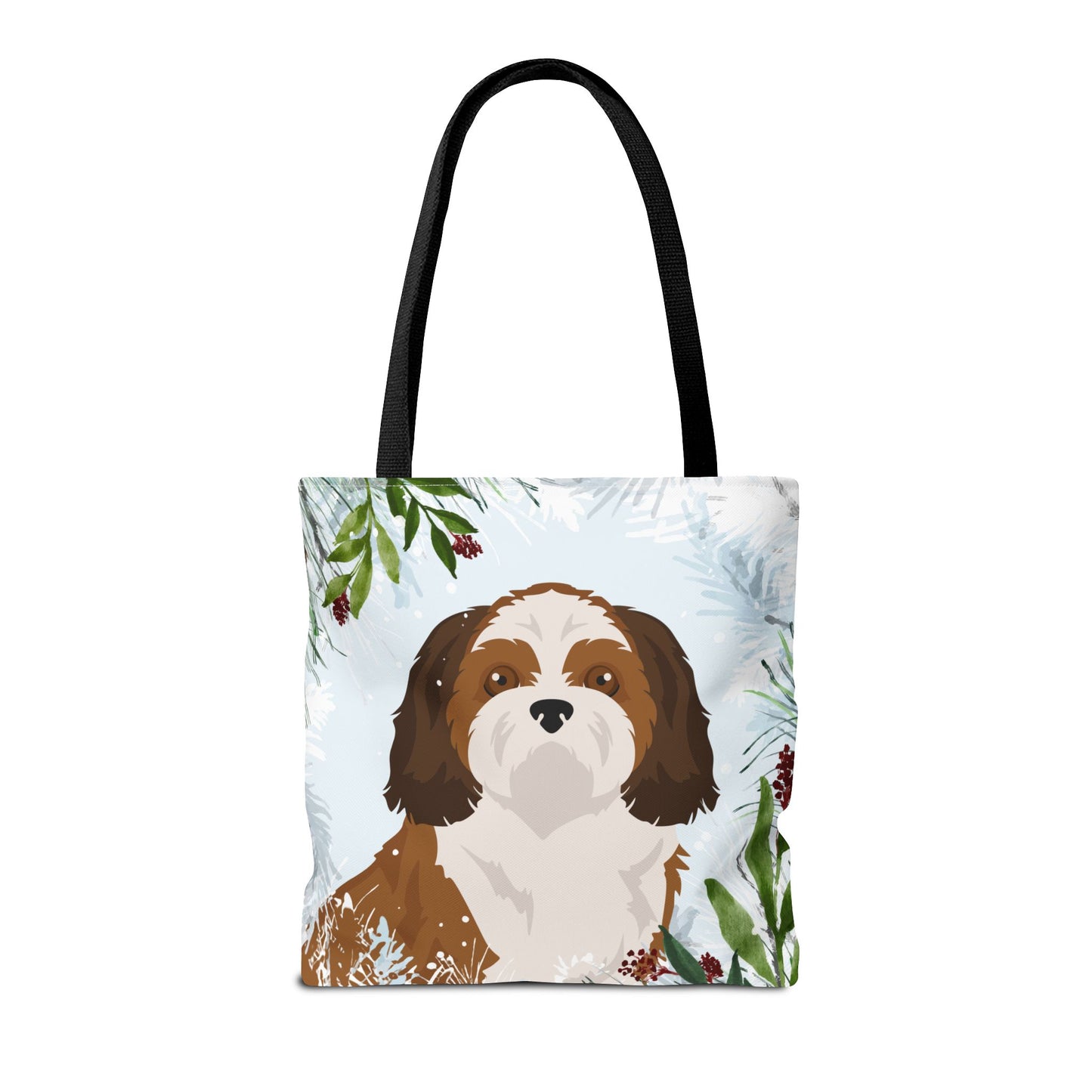 Shih Tzu Dog Christmas Holiday Tote Bag 16x16