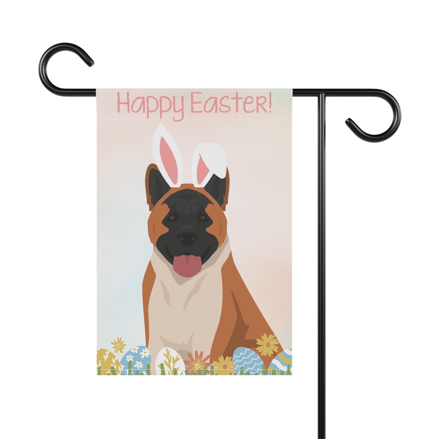 American Akita Dog Happy Easter Garden Flag